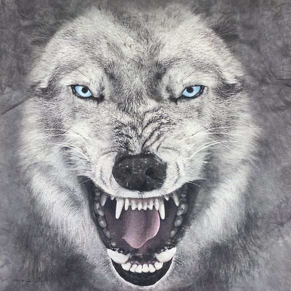 The Mountain Shirt Mens Large Tie Dye Gray Wolf 3D Graphic Wild Life Art Wolves - Picture 2 of 12